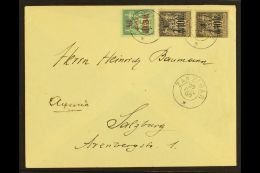 ZANZIBAR 1898 (Jul 25th) Cover To Salzburg, Austria Bearing ½a On 5c Type II (Yv 17) & Two 1a On 10c... - Other & Unclassified