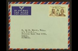 WESTERN CAMEROUN AIR MAIL COVER To Lagos, Nigeria Bearing A 1962 Reunification 6d On 25f,  Yv 333, Tied By Neat... - Other & Unclassified