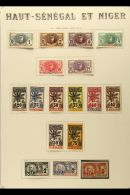 HAUT-SENEGAL ET NIGER 1906-1917 COMPLETE VERY FINE MINT Collection On Yvert Printed Leaves. A Delightful Complete... - Other & Unclassified