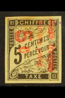 CONGO 1892  5c On 5c Black Postage Due, Yv 8, Mint, Light Gum Toning Otherwise Fine. For More Images, Please Visit... - Otros & Sin Clasificación