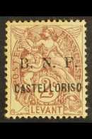 CASTELROSSO 1920 2c Lilac Brown With "S" For "Z" In "CASTELLORIZO" Variety, Yv 2a (A), Mint With Toned Gum For... - Altri & Non Classificati