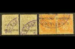 CASTELROSSO 1920 USED GROUP Of Varieties That Includes A B.N.F. Overprint 1c Grey With "S" For "Z" In... - Other & Unclassified