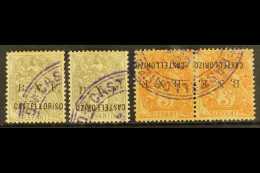 CASTELROSSO 1920 USED GROUP Of Varieties That Includes A B.N.F. Overprint 1c Grey With "S" For "Z" In... - Otros & Sin Clasificación
