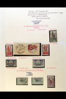 CAMEROUN FRENCH OCCUPATION 1915-1916 Fine Used Collection In Hingeless Mounts On Leaves, Inc 1915 5c, Opts On... - Sonstige & Ohne Zuordnung