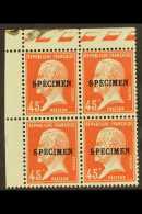 COURS D'INSTRUCTION 1925 45c Red Pasteur With "SPECIMEN" Overprint, Yvert 175-CI 1, Fine Never Hinged Mint Corner... - Otros & Sin Clasificación