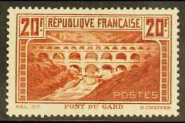 1929-31 20f Chaudron "Pont Du Gard" Type I, Yvert 262A, Very Fine Mint. For More Images, Please Visit... - Otros & Sin Clasificación