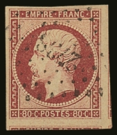 1854 80c Deep Carmine Imperf Napoleon, Type  I, Yvert 17A, Superb Used With Four Good To Huge Margins Showing... - Autres & Non Classés