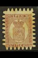 1866 5p Purple-brown On Grey Laid Paper Roul Type Iii, SG 19, Mint Small Part Gum, Almost Complete Rouletting With... - Sonstige & Ohne Zuordnung