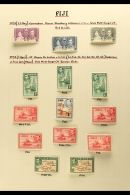 1937-86 SUPERB MINT COLLECTION WITH ADDITIONAL DEFINITIVE SHADES AND PERFS A Beautifully Written Up Collection On... - Fidschi-Inseln (...-1970)