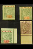 DE LA RUE COLONIAL KEYPLATE ESSAYS 1894 Imperforate Essays Of 2½d Minerva Head In Pale Green & Orange... - Andere & Zonder Classificatie