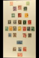 WORLD COLLECTION. 1850's - 1940's Chiefly Used Stamps On Leaves, Inc Argentine, Austria, Bavaria, Brazil,... - Other & Unclassified