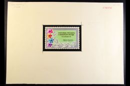 ORIGINAL ARTWORK For The Cook Islands 1976 National Wildlife And Conservation Day Sheetlet Label, SG 563, A... - Andere & Zonder Classificatie