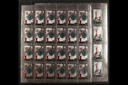 SPACE 1965 Russia National Cosmonauts Day Foil Set, Mi 3042/3, As Complete Sheets Of 24 Stamps With Margins All... - Zonder Classificatie