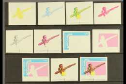 SPORT Mozambique 1978 1$50 'Shot Putting' (as Scott 608) Complete Set Of Imperf Progressive Colour Proofs Printed... - Unclassified