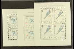 SPORT Poland 1962 International Ski Championship Set Of 3 Sheetlets (Kleinbogen), Mi 1294C/96C, Fresh Never Hinged... - Zonder Classificatie