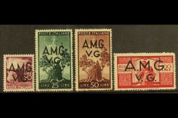 WWII AMG - VENEZIA GIULIA 1945-47 20L, 25L, 50L And 100L, Overprinted, Sass 18/21, Fine To Very Fine Never Hinged... - Unclassified