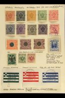 1913-1922 COLLECTION On Leaves, Mint Or Used Stamps, Inc 1913 10pa Eagle Opt Used, 1913 Independence Set Unused... - Albania