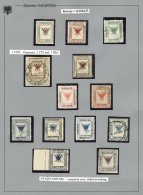 PROVINCE OF KORITZA (KORCE) 1917 Fine Used Collection Of Both Of The "Double Eagle" Types, Includes The First... - Albania