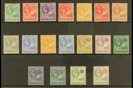 1921-29 Wmk Script CA Definitives Set Complete With The Additional Colours, SG 62/80, Very Fine Mint (the 3s With... - Otros & Sin Clasificación