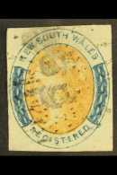 NEW SOUTH WALES 1856 (6d) Salmon And Indigo, Registration Stamp, Imperf, SG 103, Very Fine Used.  For More Images,... - Altri & Non Classificati