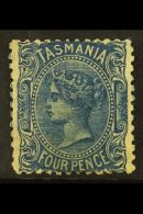 TASMANIA 1870-71 4d Blue Perf 12, SG 130, Mint Part OG, An Attractive Example Of This Rare Stamp. For More Images,... - Altri & Non Classificati