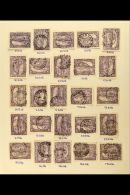 TASMANIA Interesting POSTMARKS Collection On Album Pages. With An Extensive Array Of 1d Red "Mount Wellington"... - Altri & Non Classificati