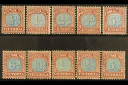 VICTORIA POSTAGE DUES 1890-94 Complete Set, SG D1/D10, Fine Mint. (10 Stamps) For More Images, Please Visit... - Altri & Non Classificati