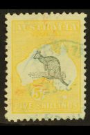 1913-14 5s Grey And Yellow Kangaroo, SG 13, Very Fine Used With Light Blue Cds Cancel. For More Images, Please... - Sonstige & Ohne Zuordnung