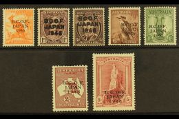 BCOF 1946-47 "B.C.O.F. JAPAN" Overprints Complete Set, SG J1/7a, Fine Mint, Very Fresh. (7 Stamps) For More... - Other & Unclassified