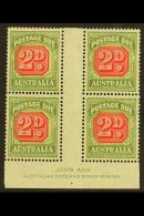 POSTAGE DUE 1946-57 2d Carmine And Green, SG D121, JOHN ASH Imprint Block Of Four, Very Fine Mint. (4 Stamps) For... - Other & Unclassified