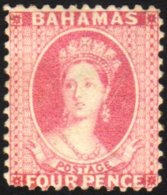 1882 4d Rose Chalon Perf 12 SG 41, Mint With Large Part Gum. One Short Perf At Base, Lovely Vivid Colour.  For... - Otros & Sin Clasificación