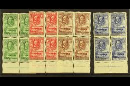 1932 KGV ½d To 3d In IMPRINT BLOCKS OF 4, SG 99/102, Very Fine Mint (4 Blocks). For More Images, Please... - Autres & Non Classés