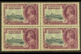 1935 6d Slate & Purple, Silver Jubilee, Extra Flagstaff Variety In A Block Of 4, SG 114a, Very Fine Mint. For... - Otros & Sin Clasificación