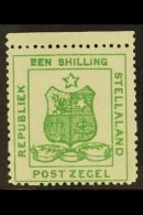 STELLALAND 1884 1s Green Type 1, SG 5, Very Fine Mint (almost Never Hinged) Upper Marginal Example, Very Fresh.... - Other & Unclassified