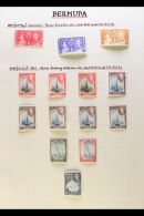 1935-1949 FINE MINT COLLECTION On Leaves, Inc 1935 Jubilee Set, 1938-52 Pictorials Set With Shades, 1938-53 KGVI... - Bermudas