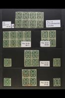 1867-68 5c Green Condor SPECIALIZED COLLECTION Of Very Fine Mint & Used Examples, Chiefly Within Pairs Or... - Bolivië