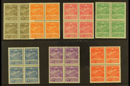 CONDOR 1927 "Syndicato Condor" Complete Set, Michel C1/C7, As Fine Never Hinged Mint BLOCKS OF FOUR. (7 Blocks, 28... - Altri & Non Classificati