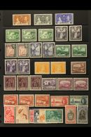 1937-52 VERY FINE MINT KGVI COLLECTION On A Stock Page. Includes 1937 Coronation, 1938-52 Complete Set Plus Most... - Britisch-Guayana (...-1966)