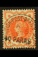 1893 40p On ½d Vermillion, SG 7, Fine Cds Used For More Images, Please Visit... - British Levant