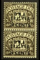 ERITREA POSTAGE DUES - 1938 20c On 2d Agate, Pair One Showing Variety "No Stop After A", SG ED3 + ED3a, Very Fine... - Africa Oriental Italiana