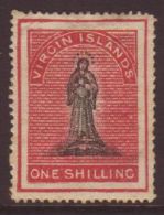 1867-68 1s Black And Rose Carmine On Greyish Paper SG 14, Mint With Large Part Gum, Tiny Thin.  For More Images,... - Iles Vièrges Britanniques