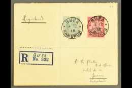 1918 Registered Cover To Switzerland Franked CEF 8d On 80pf Plus Lagos 1906 Ed VII 10s (SG 63), Tied By Buea... - Sonstige & Ohne Zuordnung