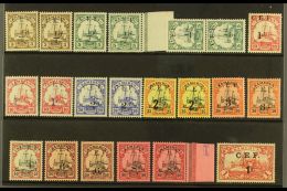 CAMEROONS EXPEDITIONARY FORCE 1925 "C.E.F." Overprints Selection With All Values To 1s On 1m (crease), Fine Mint,... - Other & Unclassified