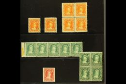 1860 2c Orange & 5c Green Values In Attractive Unused Multiples (cat £462 As Cheapest Shades) Plus A 10c... - Other & Unclassified