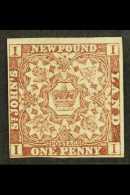 1862-64 1d Chocolate-brown, SG 16, Fresh Unused No Gum With 4 Small / Large Margins. Pretty. For More Images,... - Andere & Zonder Classificatie