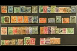 1870-1937 USED ASSEMBLY On Several Black Stock Cards Including The 1870 3c Vermilion SG 36, 1873 3c Blue SG 37,... - Altri & Non Classificati