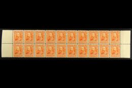 1897-1918 2c Orange, Block Of 20 In Two Complete Rows Across The Sheet With Margins At Left And Right, SG 86, Few... - Sonstige & Ohne Zuordnung