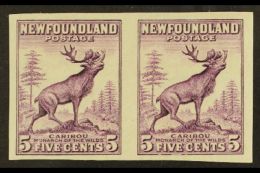 1932 5c Violet Caribou, Die II, IMPERF PAIR, SG 225ca, Never Hinged Mint. For More Images, Please Visit... - Otros & Sin Clasificación