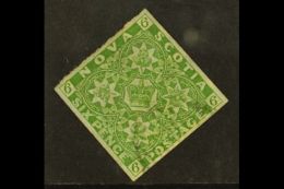 1851 6d Yellow- Green, SG 5, Very Fine Used With 4 Good Neat Margins & Light Small Part Oval Cancellation. A... - Other & Unclassified