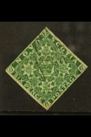 1851-57 6d Deep Green, SG 6, Fine Used With 4 Margins & Light Oval Cancellation. For More Images, Please Visit... - Altri & Non Classificati